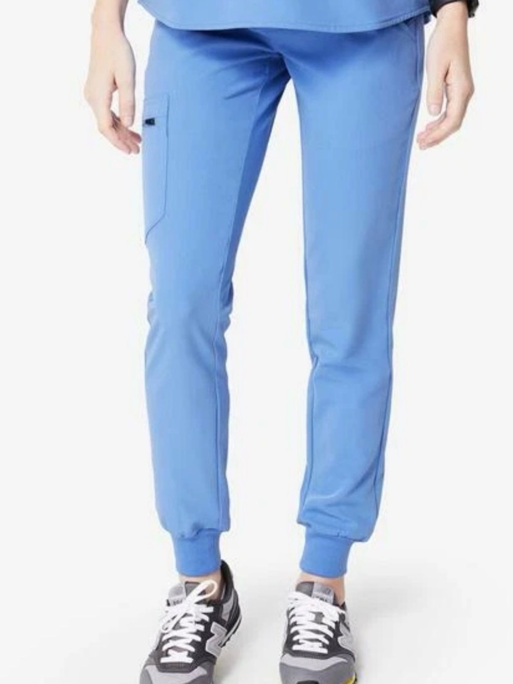 Figs Scrub Pants Women's Sky Blue Slim Cargo Joggers